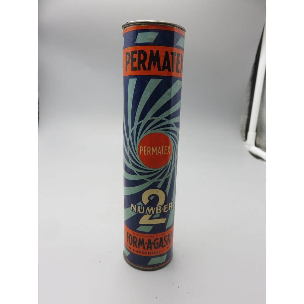 Vintage Permatex No 2 Form-A-Gasket Sealant Tube with Original Display Container